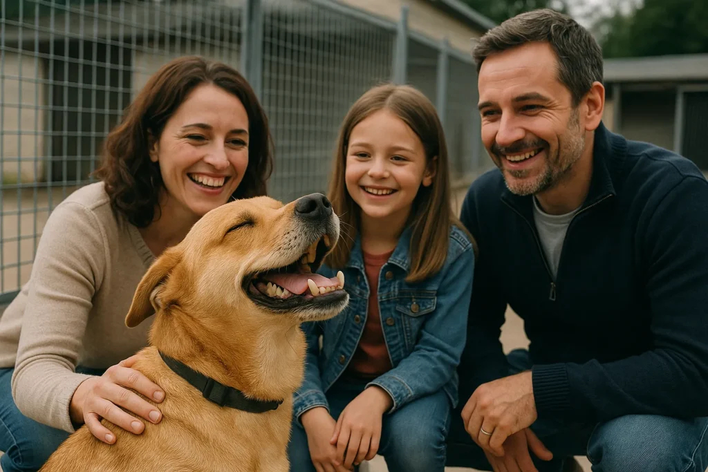 Chien affectueux attendant une famille au refuge animaux de Nancy (SLPA).