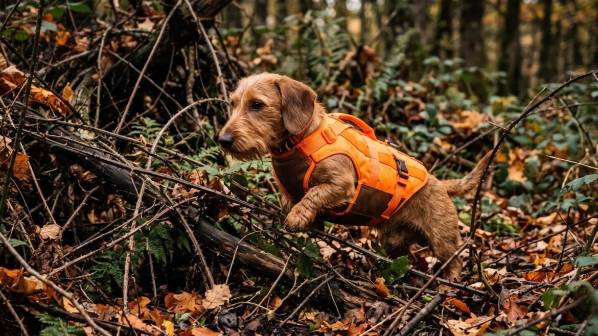 gilet de protection chien de chasse pour teckel